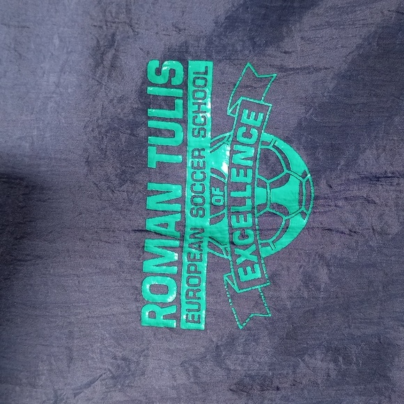 Vintage 90s Adidas Roman Tulis European Soccer School Of Excellent Windbreaker - Picture 3 of 9